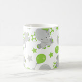 Muster von Elefanten, Niedliche Elefanten, Ihr Nam Kaffeetasse (Mittel)