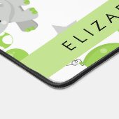 Muster von Elefanten, Niedliche Elefanten, Ihr Nam Schreibtischunterlage (Ecke)