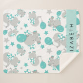 Muster von Elefanten, Niedliche Elefanten, Ihr Nam Sherpadecke (Vorderseite (Horizontal))