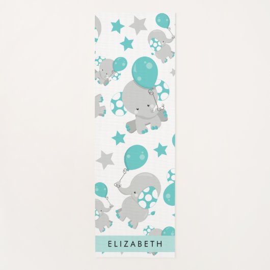 Muster von Elefanten, Niedliche Elefanten, Ihr Nam Yogamatte (Vorderseite)