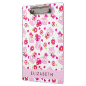 Muster von Eulen, Niedlichen Eulen, rosa Eulen, Ih Klemmbrett (Links)