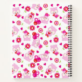 Muster von Eulen, Niedlichen Eulen, rosa Eulen, Ih Notizblock (Rückseite)