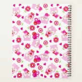 Muster von Eulen, Niedlichen Eulen, rosa Eulen, Ih Planer (Rückseite)