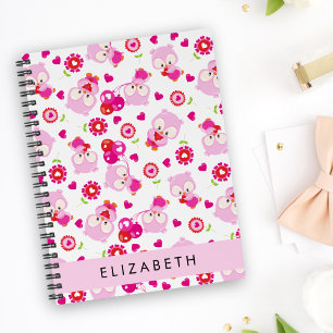 Muster von Eulen, Niedlichen Eulen, rosa Eulen, Ih Planer