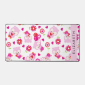 Muster von Eulen, Niedlichen Eulen, rosa Eulen, Ih Schreibtischunterlage (Vorderseite)