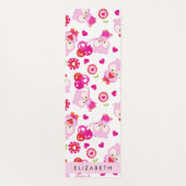 Muster von Eulen, Niedlichen Eulen, rosa Eulen, Ih Yogamatte (Rückseite)