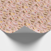 Muster von feierlichen Cupcakes Geschenkpapier (Ecke)