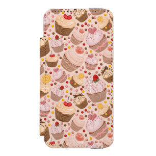 Muster von feierlichen Cupcakes Incipio Watson™ iPhone 5 Geldbörsen Hülle