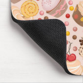 Muster von feierlichen Cupcakes Mousepad (Ecke)