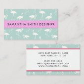 Muster von Flamingos, Pet Shop, Bird Shop Visitenkarte (Vorne/Hinten)