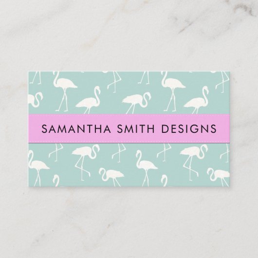 Muster von Flamingos, Pet Shop, Bird Shop Visitenkarte (Vorderseite)