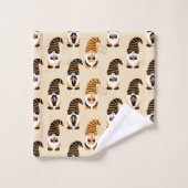 Muster von Gnomen, Halloween-Gnomen-Trick oder -Be Badhandtuch Set (Waschlappen)