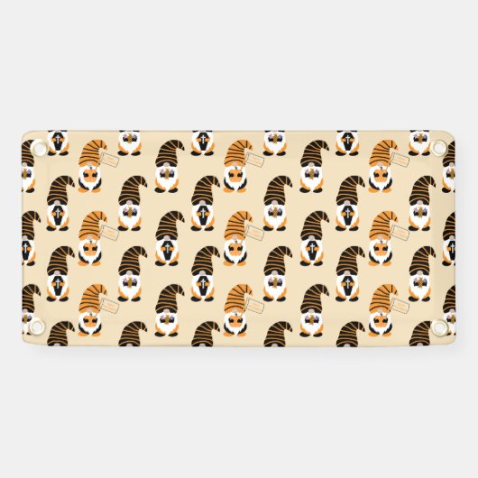 Muster von Gnomen, Halloween-Gnomen-Trick oder -Be Banner (Horizontal)