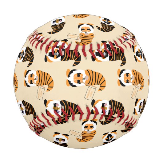 Muster von Gnomen, Halloween-Gnomen-Trick oder -Be Baseball (Rückseite)