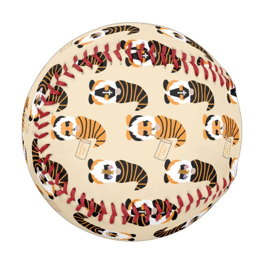 Muster von Gnomen, Halloween-Gnomen-Trick oder -Be Baseball (Vorderseite Links)