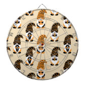 Muster von Gnomen, Halloween-Gnomen-Trick oder -Be Dartscheibe (vorne)