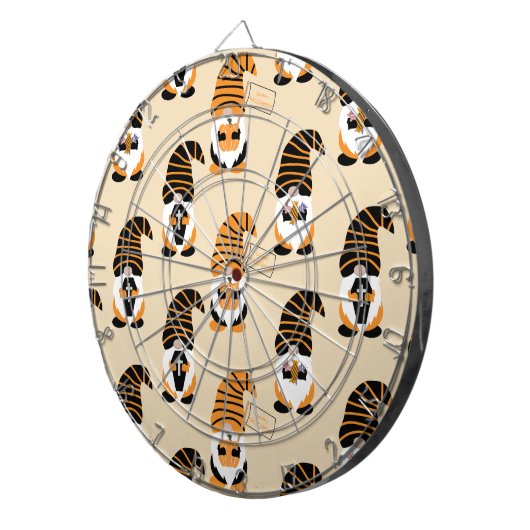 Muster von Gnomen, Halloween-Gnomen-Trick oder -Be Dartscheibe (Vorderseite rechts)