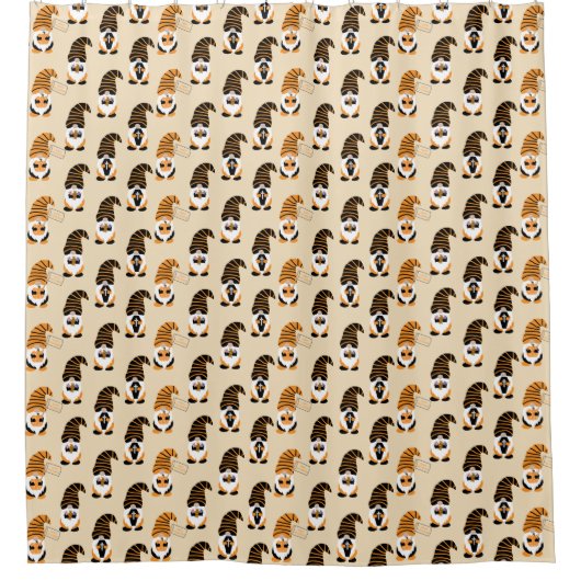 Muster von Gnomen, Halloween-Gnomen-Trick oder -Be Duschvorhang (Vorderseite)