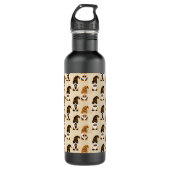 Muster von Gnomen, Halloween-Gnomen-Trick oder -Be Edelstahlflasche (Vorderseite)