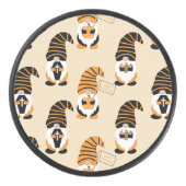 Muster von Gnomen, Halloween-Gnomen-Trick oder -Be Eishockey Puck (Vorderseite)