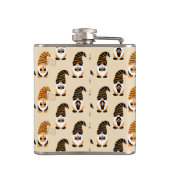 Muster von Gnomen, Halloween-Gnomen-Trick oder -Be Flachmann (Rückseite)