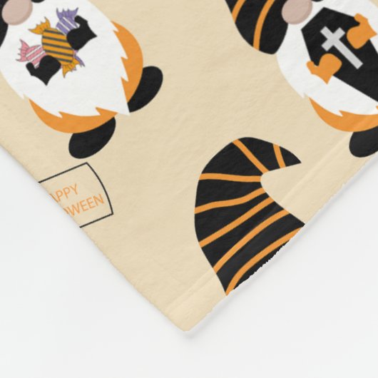 Muster von Gnomen, Halloween-Gnomen-Trick oder -Be Fleecedecke (Ecke)