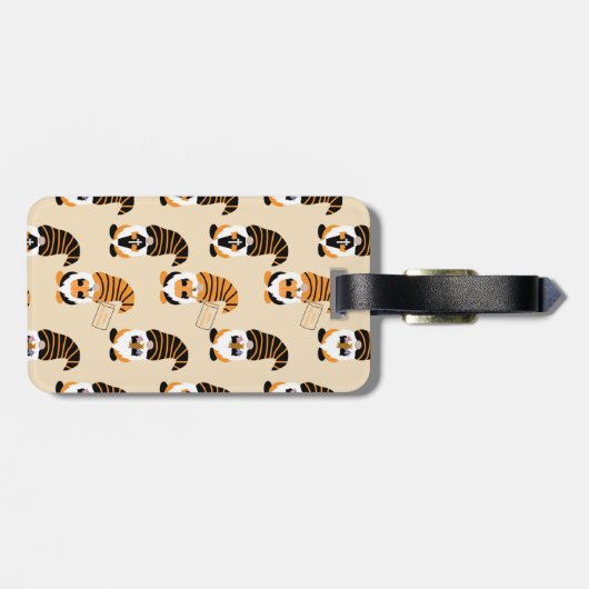 Muster von Gnomen, Halloween-Gnomen-Trick oder -Be Gepäckanhänger (Rückseite horizontal)