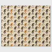 Muster von Gnomen, Halloween-Gnomen-Trick oder -Be Geschenkpapier (Flach)