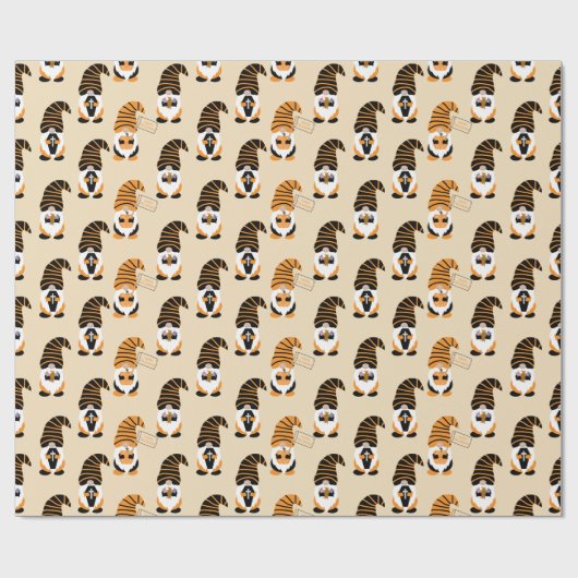 Muster von Gnomen, Halloween-Gnomen-Trick oder -Be Geschenkpapier (Flach)