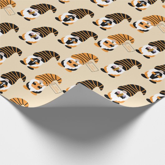 Muster von Gnomen, Halloween-Gnomen-Trick oder -Be Geschenkpapier (Ecke)