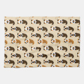 Muster von Gnomen, Halloween-Gnomen-Trick oder -Be Geschirrtuch (Horizontal)