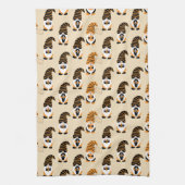 Muster von Gnomen, Halloween-Gnomen-Trick oder -Be Geschirrtuch (Vertikal)