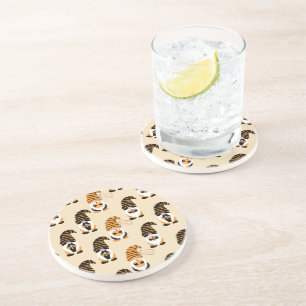 Muster von Gnomen, Halloween-Gnomen-Trick oder -Be Getränkeuntersetzer