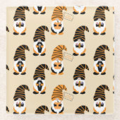 Muster von Gnomen, Halloween-Gnomen-Trick oder -Be Glasuntersetzer (Vorderseite)