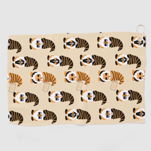 Muster von Gnomen, Halloween-Gnomen-Trick oder -Be Golfhandtuch (Horizontal)