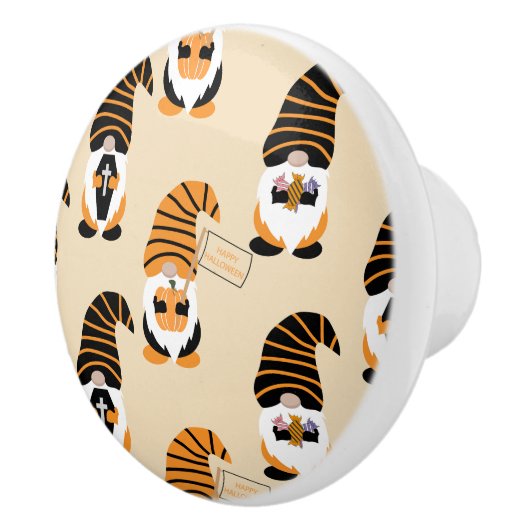 Muster von Gnomen, Halloween-Gnomen-Trick oder -Be Keramikknauf (Rechts)