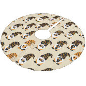 Muster von Gnomen, Halloween-Gnomen-Trick oder -Be Polyester Weihnachtsbaumdecke (Schrägansicht)