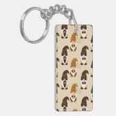 Muster von Gnomen, Halloween-Gnomen-Trick oder -Be Schlüsselanhänger (Vorderseite links)