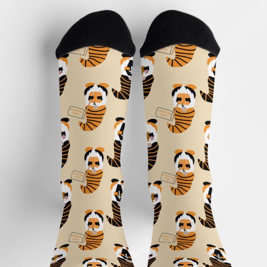 Muster von Gnomen, Halloween-Gnomen-Trick oder -Be Socken (Oben)