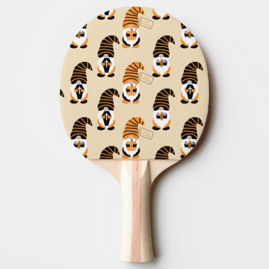 Muster von Gnomen, Halloween-Gnomen-Trick oder -Be Tischtennis Schläger (Rückseite)