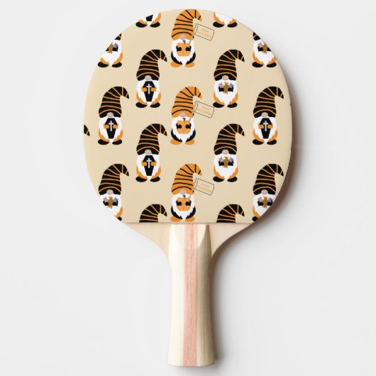 Muster von Gnomen, Halloween-Gnomen-Trick oder -Be Tischtennis Schläger (Vorderseite)