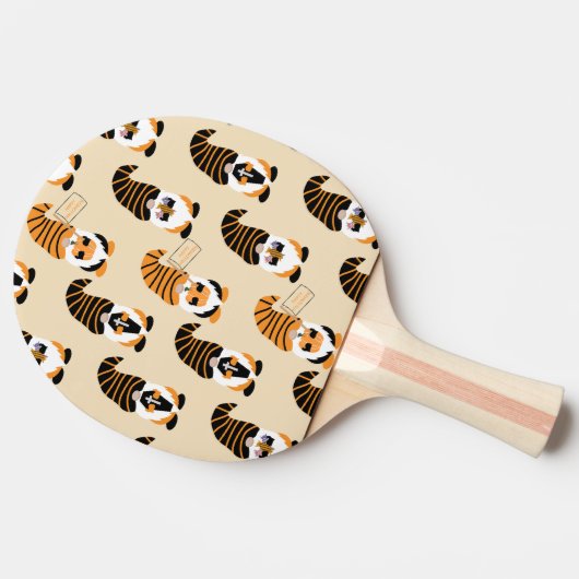 Muster von Gnomen, Halloween-Gnomen-Trick oder -Be Tischtennis Schläger (Seitenansicht)