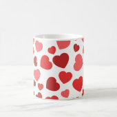 Muster von Herzen, roten Herzen, Ihr Name Kaffeetasse (Mittel)