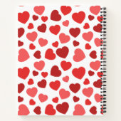 Muster von Herzen, roten Herzen, Ihr Name Notizblock (Rückseite)