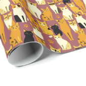 Muster von Ingwer, Schwarz und Weiß Geschenkpapier (Rolleneckpunkt)