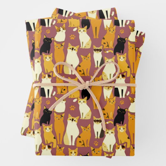 Muster von Ingwer, Schwarz und Weiß Geschenkpapier Set (Beispiel)