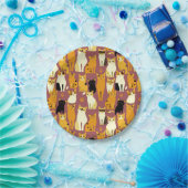 Muster von Ingwer, Schwarz und Weiß Pappteller (Party)