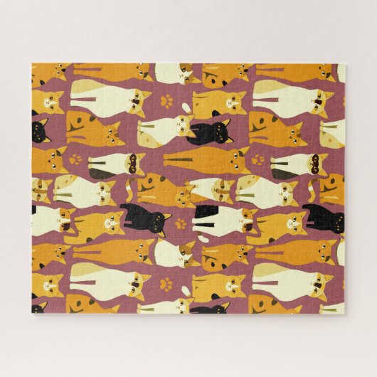 Muster von Ingwer, Schwarz und Weiß Puzzle (Horizontal)