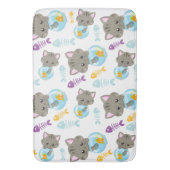 Muster von Katzen, Niedlichen Katzen, Kätzchen, Fi Badematte (Vorderseite Vertikal)