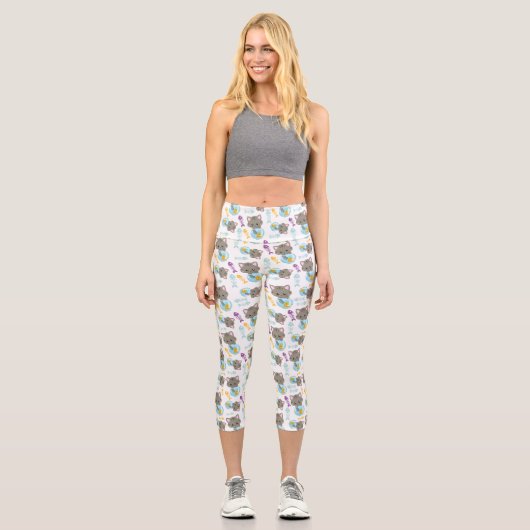 Muster von Katzen, Niedlichen Katzen, Kätzchen, Fi Capri Leggings (Vorderseite)